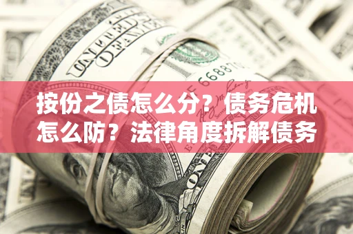 武汉按份之债怎么分？债务危机怎么防？法律角度拆解债务分配与风险自保指南