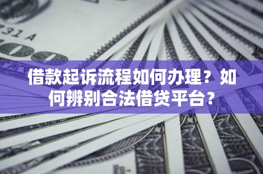 武汉借款起诉流程如何办理？如何辨别合法借贷平台？