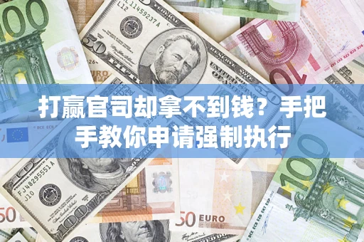 武汉打赢官司却拿不到钱？手把手教你申请强制执行