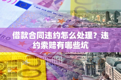 武汉借款合同违约怎么处理？违约索赔有哪些坑