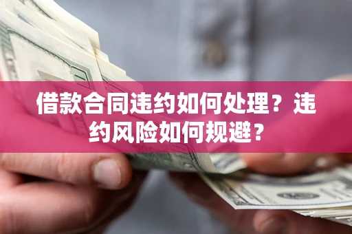 武汉借款合同违约如何处理？违约风险如何规避？