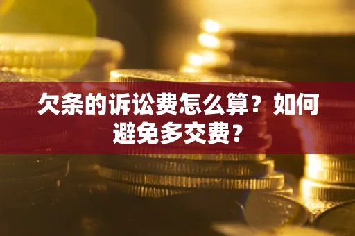武汉欠条的诉讼费怎么算？如何避免多交费？