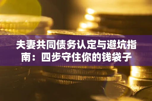 武汉夫妻共同债务认定与避坑指南：四步守住你的钱袋子