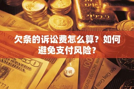 武汉欠条的诉讼费怎么算？如何避免支付风险？