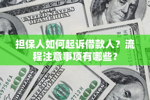 武汉担保人如何起诉借款人？流程注意事项有哪些？